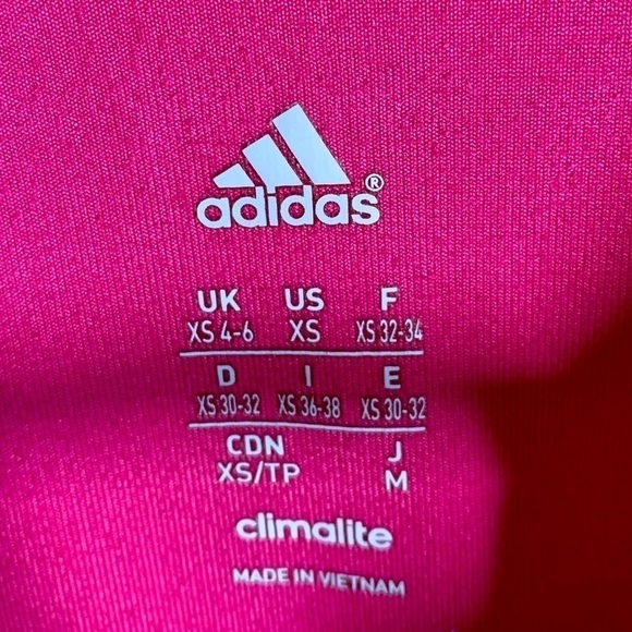Adidas Climalite Full Zip Jacket Pink Size XS - Picture 4 of 9